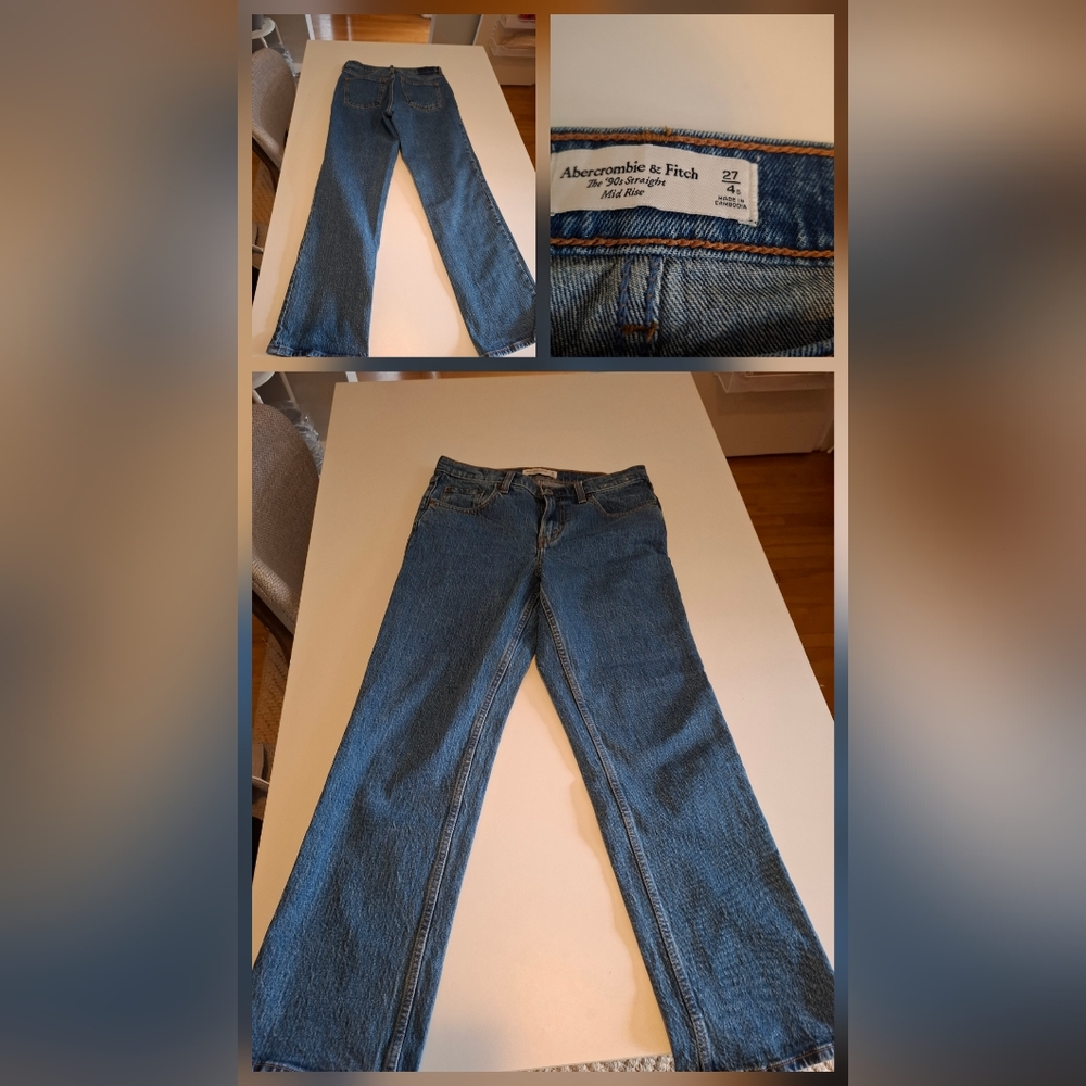 Abercrombie & Fitch Blue Straight Leg Jeans